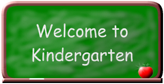 Chalkboard saying Welcome to Kindergarten